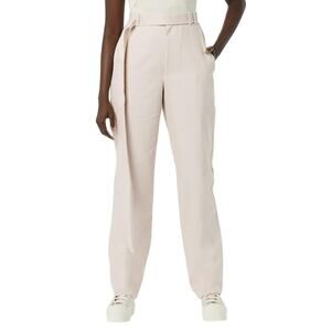 Maison Blanche High Waisted Belted Cotton Twill Pants NWT 2X light academia norm